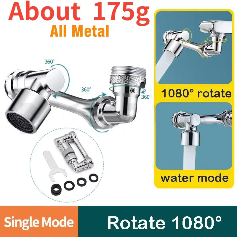 Heavy Metal Universal 1080° Rotation Faucet Sprayer Head for Kitchen Washbasin Extension Faucet Bubbler Sink Tap Splash Nozzle